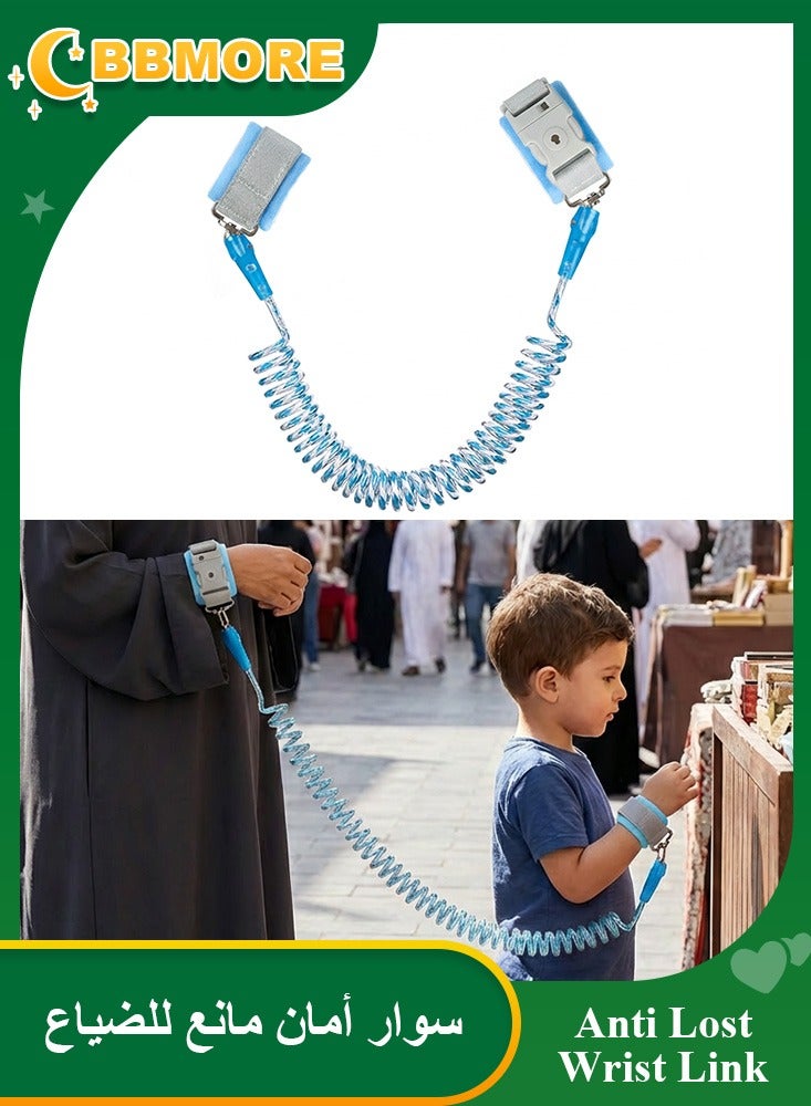 BBMORE Anti Lost Wrist Link 1.5m, Upgraded Reflective Toddler Harness Leash, Reflective Kids Wrist Leash for Baby, Child Walking Wristband Leashes for Baby Boys Girls to Outdoor Travel (Blue) - Image 1